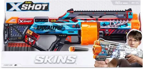 Швидкострільний бластер Zuru X-SHOT Skins Last Stand Apocalypse 16 патронів (193052040664) - фото №4