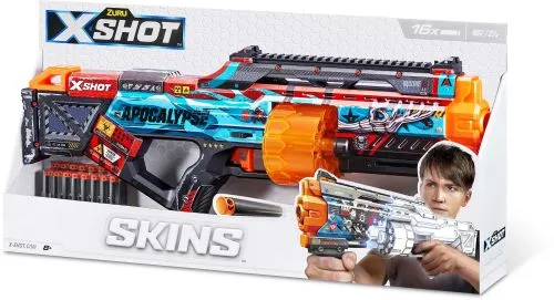 Швидкострільний бластер Zuru X-SHOT Skins Last Stand Apocalypse 16 патронів (193052040664) - фото №5