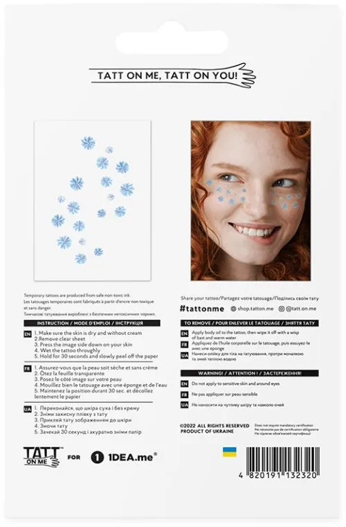 Тимчасові татуювання TATTon.me Freckles flowers Mix (TMF_flowers) - фото №2