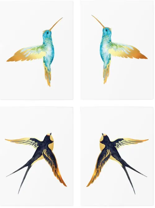 Тимчасові тату TATTon.me Gold Birds set (TSGoldBirds) (4820191131699) - фото №3