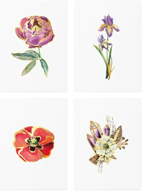 Тимчасові тату TATTon.me Gold Bouquet Set NEW (TSGoldBouquet) (4820191131705) - фото №3