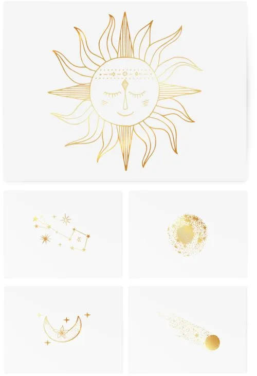Тимчасові тату TATTon.me Gold Stars Set (TSGoldStars) (4820191131675) - фото №3