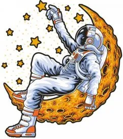Термонаклейка GF Champion Космонавт на місяці 155х178 мм (1111112590)