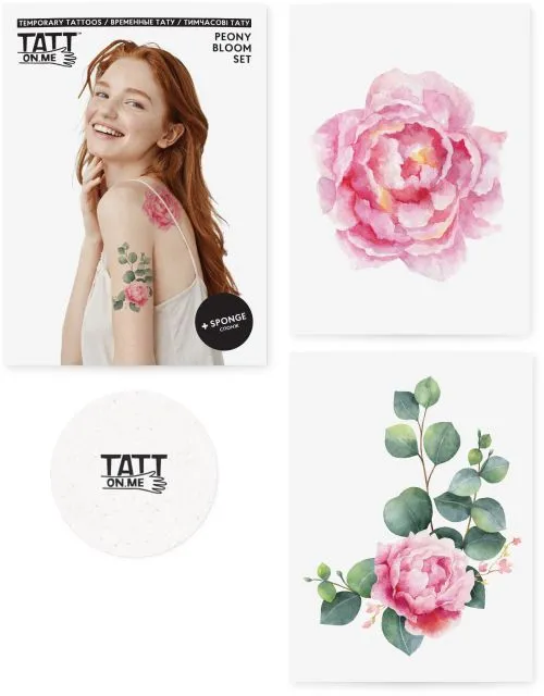 Тимчасові тату TATTon.me Bloom Set (TSPeonyBloom) - фото №4