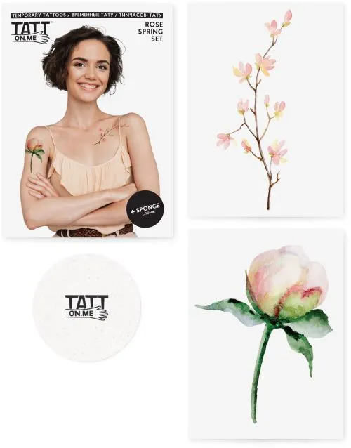 Тимчасові тату TATTon.me Rose Spring Set (TSRoseSpring) - фото №4