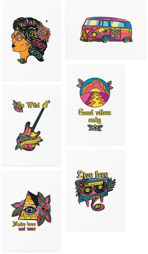 Тимчасові тату TATTon.me Hippie Set (TS60sHippie) - фото №3