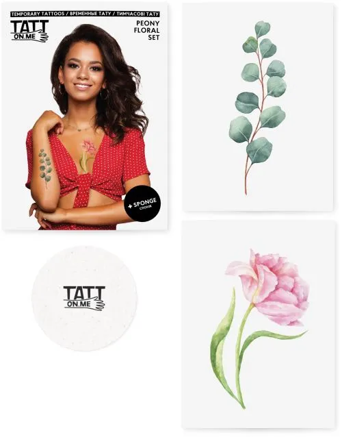 Тимчасові тату TATTon.me Peony Floral Set (TSPeonyFloral) - фото №4