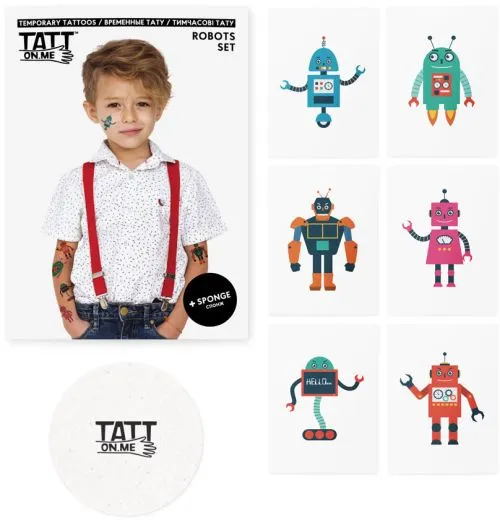 Тимчасові тату TATTon.me Robots Set (TSRobots) - фото №4