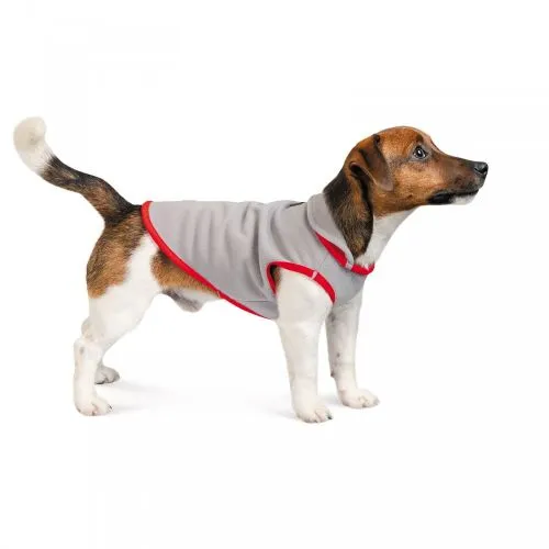 Жилет Pet Fashion «Fleecy» для собак, розмір M, сіро-червоний - фото №3
