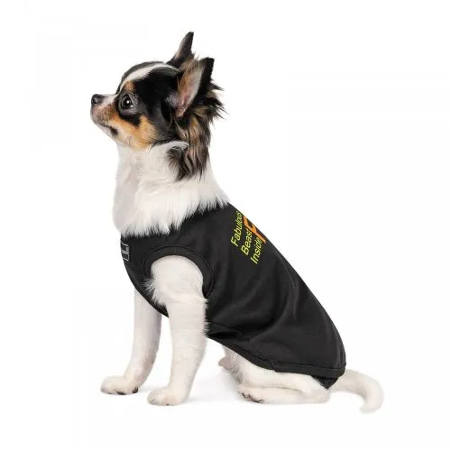 Борцовка Pet Fashion «FBI» для собак, размер M2, черная - фото №2