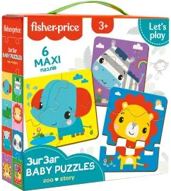 Пазли Vladi Toys Fisher Price Zoo story Baby Puzzles Зиґзаґ (VT1722-07) (4820234761975)