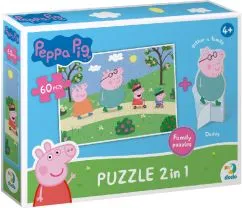 Пазл 2 в 1 DoDo Peppa Pig на 60 елементів з фігуркою (4823115905741)