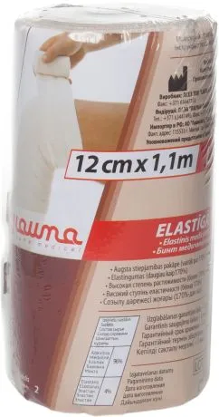 Бинт медицинский эластичный компрессионный Lauma модель 2 Latex Free 12 см х 1.1 м (2001003)
