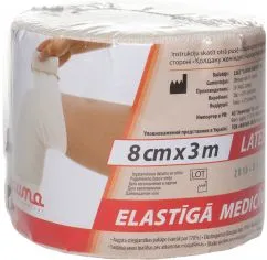 Бинт медицинский эластичный компрессионный Lauma модель 2 Latex Free 8 см х 3 м (843002)
