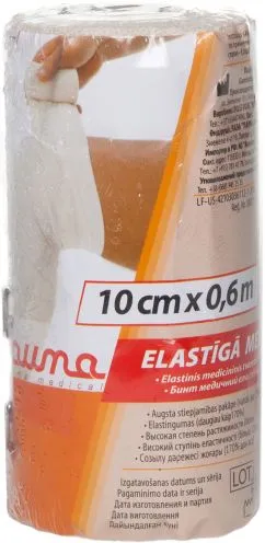 Бинт медичний еластичний компресійний Lauma модель 2 Latex Free 10 см х 0.6 м (843009)