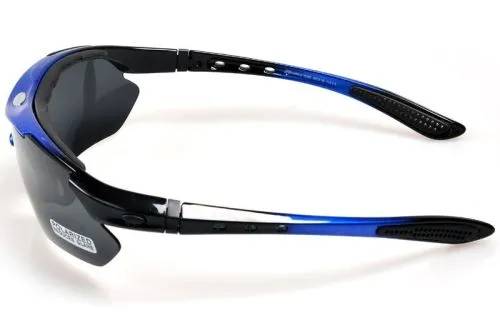 Спортивные очки RockBros Original Polarized 5 линз UV400 велосипедные Черный с синим (1350) - фото №4