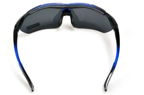 Спортивные очки RockBros Original Polarized 5 линз UV400 велосипедные Черный с синим (1350) - фото №5