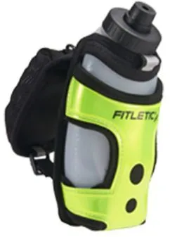 Сумка на руку Fitletic Hydra Pocket для пляшки + пляшка 250 мл Чорна/зелена (HH12-06)
