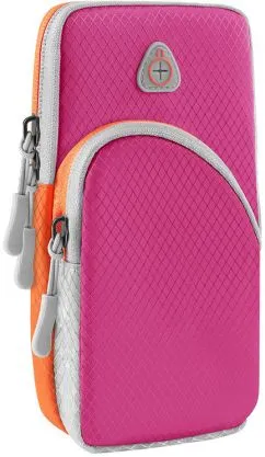Сумка для бега Xiamen 2 карманами - чехол на руку 19х9.5 см Pink (PH050345)