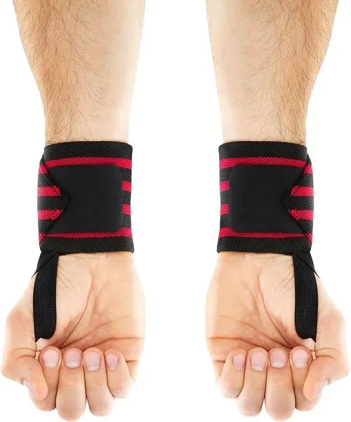 Кистьові бинти 4FIZJO Wrist Wraps Чорно-червоні (4FJ0257) - фото №2