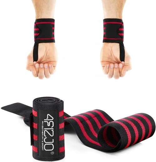 Кистьові бинти 4FIZJO Wrist Wraps Чорно-червоні (4FJ0257) - фото №3