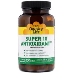 Вітамінно-мінеральний комплекс Country Life Super 10 Antioxidant 120 таблеток (015794050278)