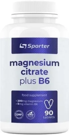 Вітамінно-мінеральний комплекс Sporter Magnesium + B6 — 90 таблеток (4820249720615)