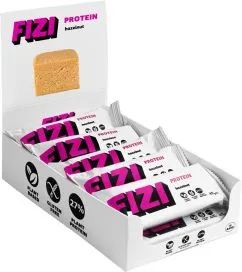 Упаковка протеиновых батончиков Fizi "Hazelnut" 45 г х 10 шт (4820262540078)