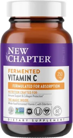 Ферментований вітамін С, New Chapter Fermented Vitamin C, 30 таблеток (727783902566)