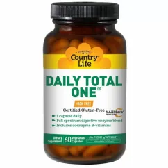 Вітамінно-мінеральний комплекс Country Life Daily Total One 60 капсул (015794081616)