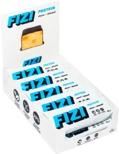 Упаковка протеїнових батончиків Fizi "Almond+choco" 45 г х 10 шт (4820262540061)