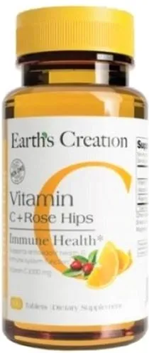 Вітаміни Earths Creation Vitamin C 1000 мг with rose hips 100 таблеток (608786003507)