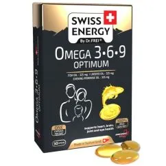 Сбалансированный комплекс жирных кислот Swiss Energy Omega 3-6-9 Optimum №30 (7640162328388)