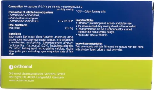 Вітаміни та мінерали Orthomol Pro Basic Plus new для оптимізації травлення і роботи шлунка (4260022694588) - фото №3