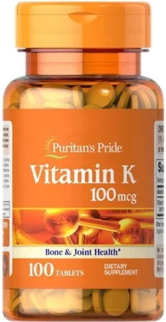 Витамины Puritan's Pride Vitamin K 100 мкг 100 таблеток (074312130700)