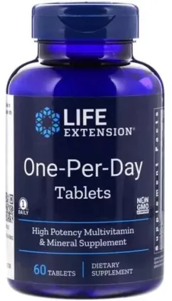 Мультивітаміни Один раз на день, One-Per-Day, Life Extension, 60 таблеток (737870231363)