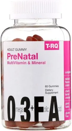 Мультивитамины и минералы для беременных, Вкус вишня лимон апельсин, Prenatal Multivitamin & Mineral, T-RQ 60 жевательных конфет (835776001810)