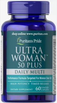 Витамины Puritan's Pride Ultra Woman 50 Plus Multi-Vitamin 60 таблеток (025077173938)