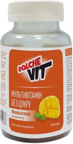 Вітаміни желейні Dolche Vit мультивітамін на основі пектину без цукру 90 шт. (4820208131063)
