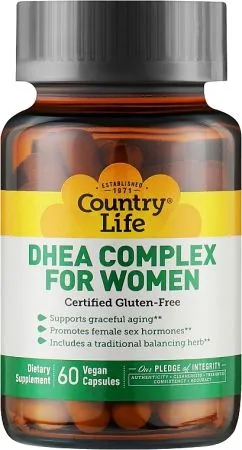 Вітамінно-мінеральний комплекс для жінок Country Life DHEA Complex for Women 60 капсул (015794016748)