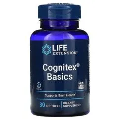 Підтримка пам'яті та когнітивної функції, Cognitex Basics, Life Extension, 30 гелевих таблеток (737870232131)