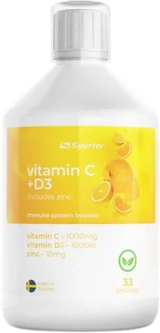 Вітамінно-мінеральний комплекс Sporter Vitamin C + D3 500 мл Orange (4820249720158)