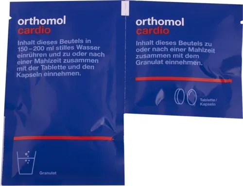 Вітаміни та мінерали Orthomol Cardio (здоров'я серця і судин) гранули + капсули + таблетки 30 днів (5919239) - фото №4