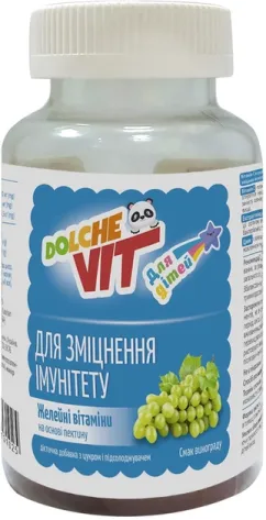 Вітаміни желейні Dolche Vit для зміцнення імунітету на основі пектину для дітей 90 шт. (4820208131025)
