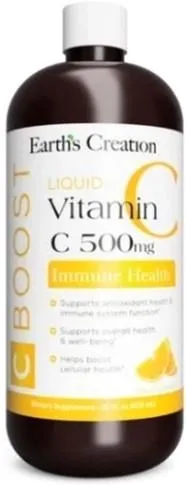 Витамины Earths Creation Liquid Vitamin C 500 мг 474 мл (608786003552)
