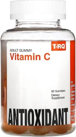 Вітамін С, смак апельсина, Vitamin C, Antioxidant, T-RQ 60 жувальних цукерок (835776001292)