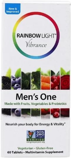 Мультивитамины Rainbow Light для мужчин Vibrance Men's One 60 таблеток (21888217137)