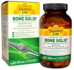 Вітаміни для зміцнення кісток Country Life Bone Solid 180 капсул (015794050339)