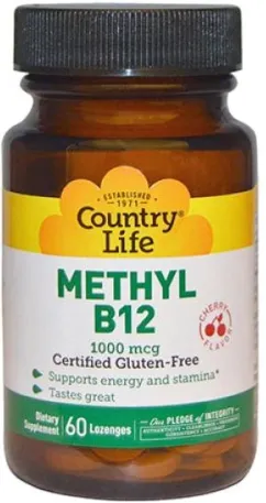 Вітаміни Country Life METHYL B12 1000 мкг 60 пастилок (015794063001)