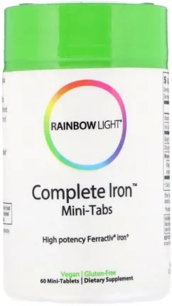 Вітаміни Rainbow Light Залізо Complete Iron 60 мінітаблеток (21888200610)